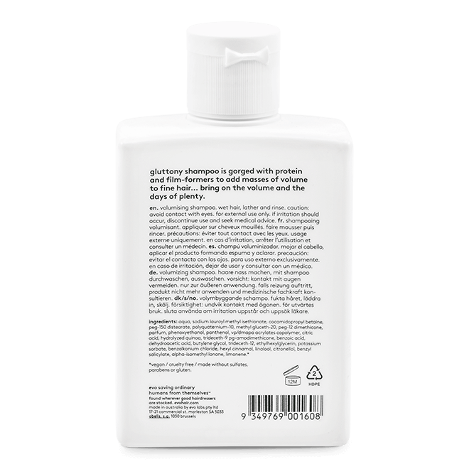 Evo Gluttony Volumising Shampoo 300ml