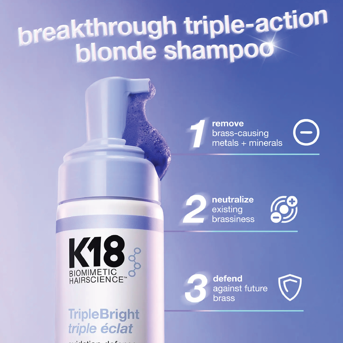 K18 TripleBright Oxidation Defense Purple Shampoo